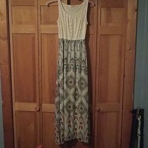 Long lace and floral dress